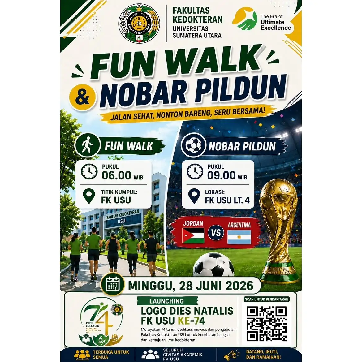 Fun Walk dan Launching Logo Dies Natalis FK USU ke-74